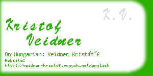 kristof veidner business card